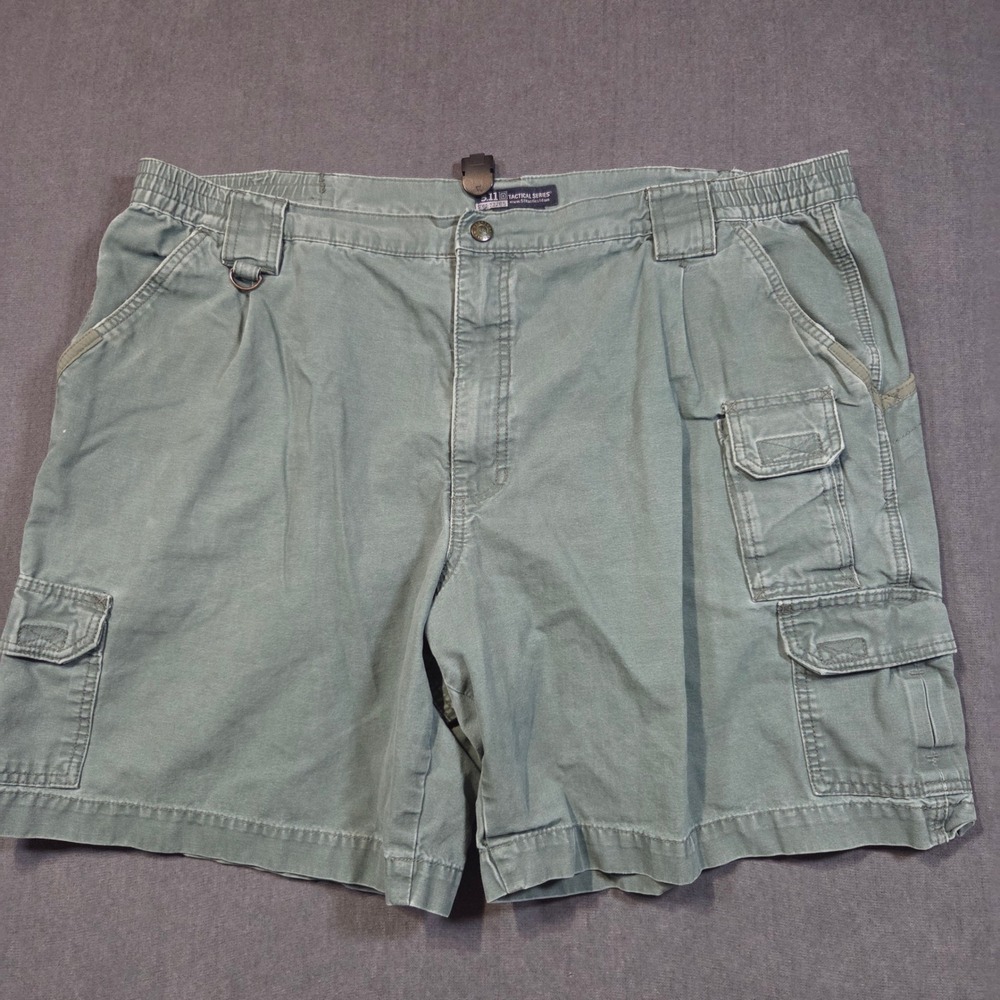 5.11 Tactical Cargo Shorts Mens 44 Green Cotton Canvas Utility 73285